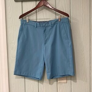 George Blue Flat Front Shorts Casual Style